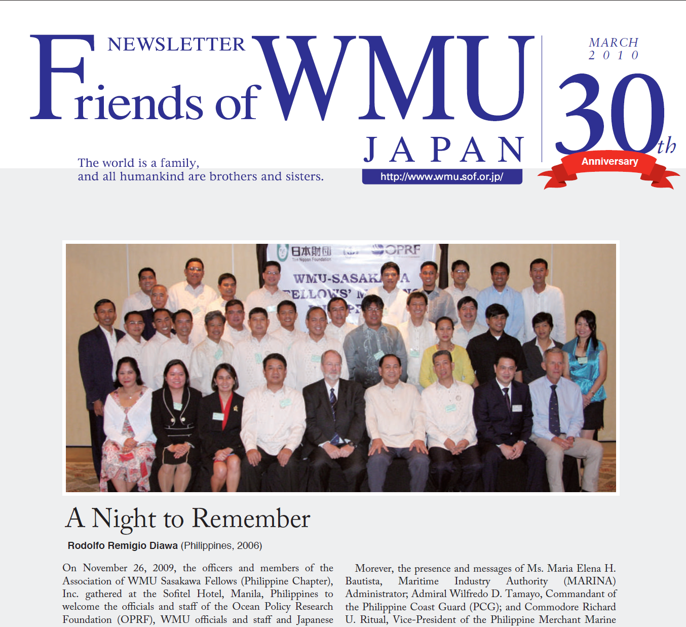 Newsletter #30 (March 2010)