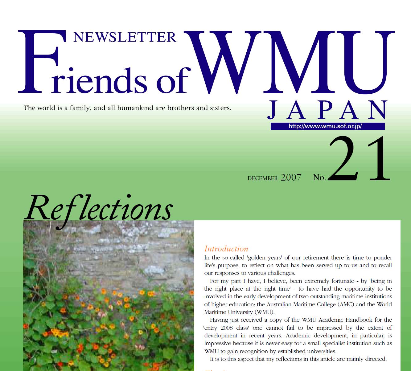 Newsletter #21 (December 2007)