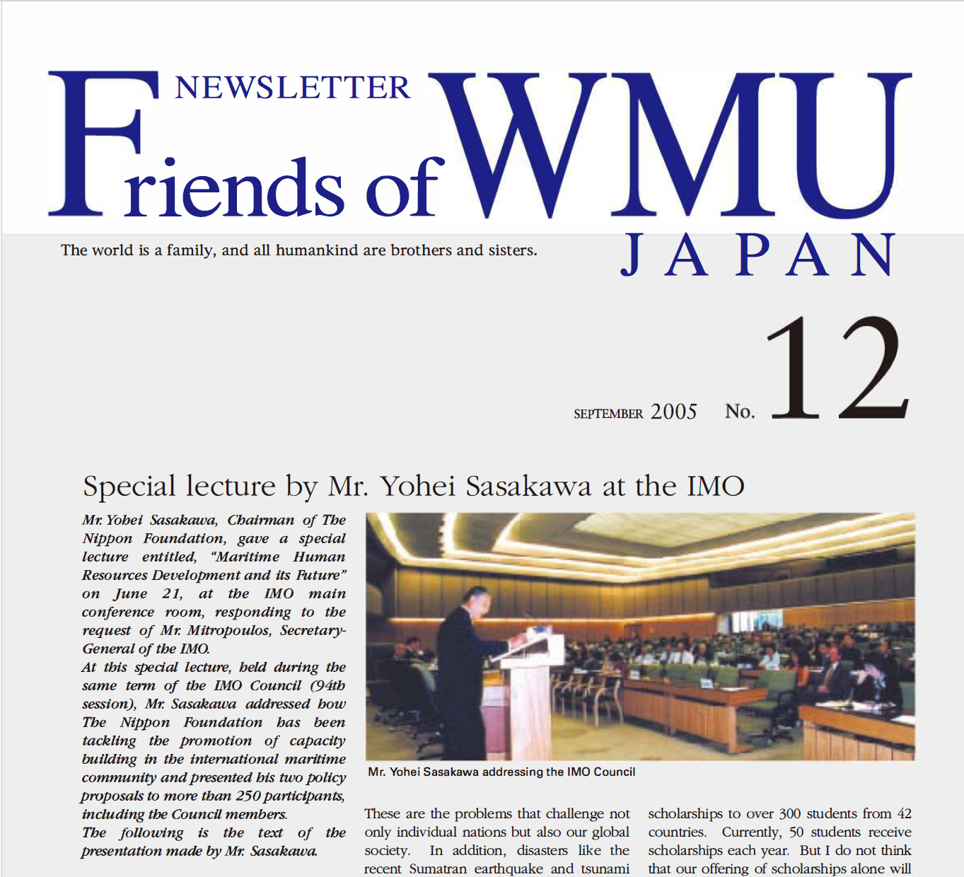 Newsletter #12 (September 2005)