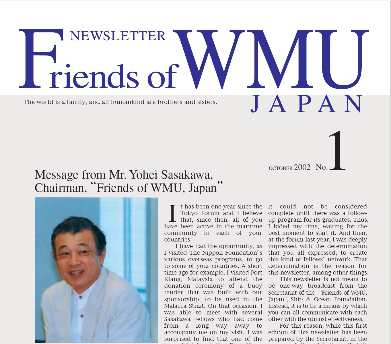 Newsletter #1 (October 2002)